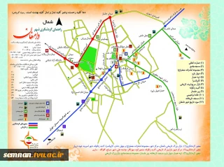 نقشه گردشگری دامغان