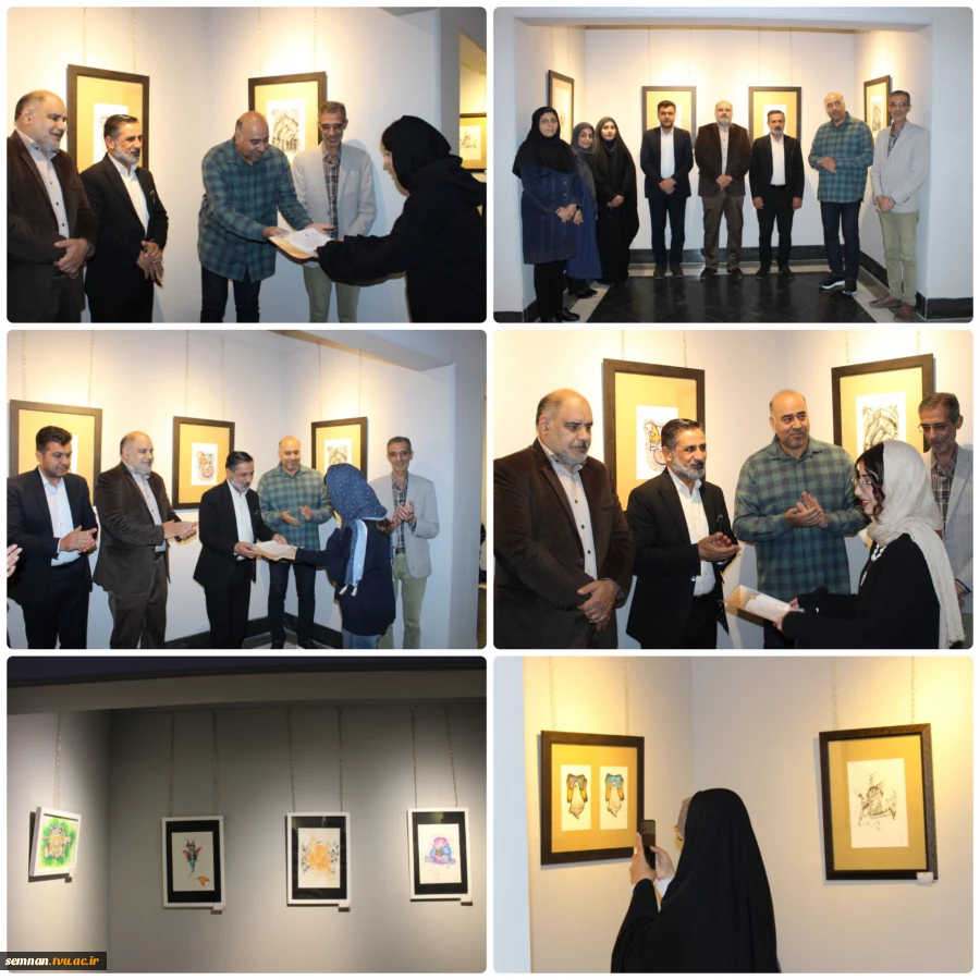 برگزاری آیین اختتامیه نمایشگاه طراحی و تصویرسازی «ایران‌دخت» با حضور مسئولان استانی در سمنان 6